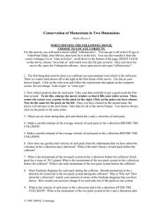 Conservation of Momentum in Two Dimensions