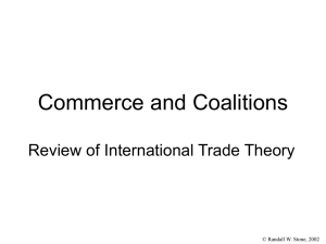 Commerce and Coalitions Review of International Trade Theory