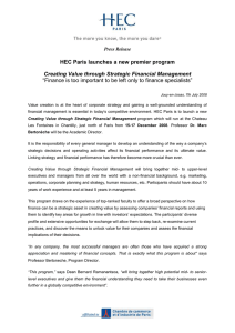 HEC Paris launches a new premier program