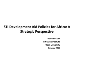 The African Development Agenda and Strategic Priorities for Foreign Aid Post-2015: The Case for Aid for Science, Technology, Innovation and Sustainable Development