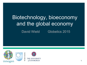 Biotechnology, Bioeconomy and the Global Economy