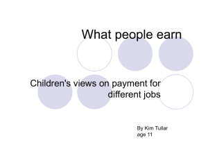 Children's views on payment for different jobs, by Kim Tullar aged 11