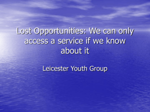 We can only access a service if we know about it, by Mayuri Patel and Amy Bevan young person (13+)