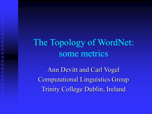 The Topology of WordNet: Some Metrics