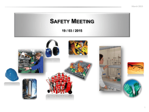 Safety Talk Coleman Group March 2015