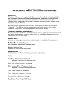 Institutional Animal Care and Use Committee