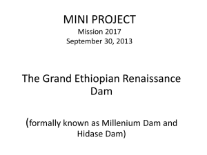 MINI PROJECT The Grand Ethiopian Renaissance Dam (