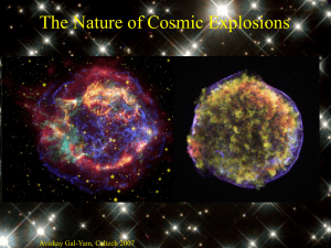 The Nature of Cosmic Explosions Avishay Gal-Yam, Caltech 2007