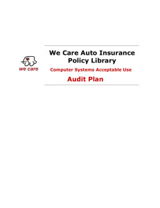 WeCareAutoInsurance-Audit-Plan Team-5