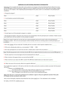 Application to Use the Psychology Department’s Participant Pool