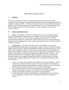 SIUE Threat Assessment Policy Final-April 30 2014