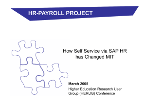 Human Resources SAP Implementation Impact on Work