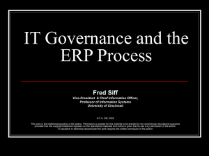 IT Governance and the ERP Process
