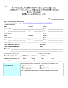 Regular Protocol IRB Form