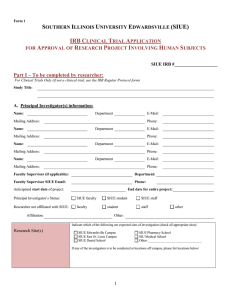 C IRB Clinical Trial Application Form