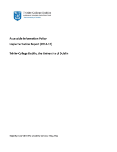 Accessible Information Policy Implementation Report – Year 2014-15