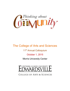 The College of Arts and Sciences 11 Annual Colloquium October 1, 2015