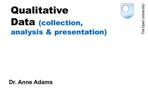 Adams, A. (2011) Qualitative research methods.