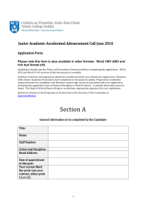 Application Form for Advancement of Assistant Professors beyond the Merit Bar (doc 110 kb)