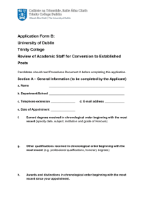 Application Form for Review of Academic Staff for Conversion to Established Posts (doc 109 kb)