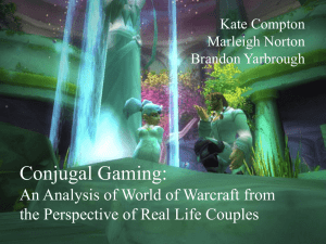Conjugal Gaming: An Analysis of World of Warcraft from Kate Compton