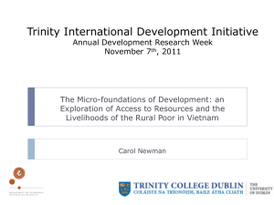 View the presentation delivered by Carol Newman, Department of Economics/IIIS