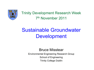 View the presentation delivered by Bruce Misstear, School of Engineering