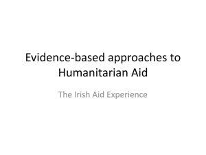 View the presentation delivered by Ciara O Brien, Director, Emergency and Recovery Section, Irish Aid
