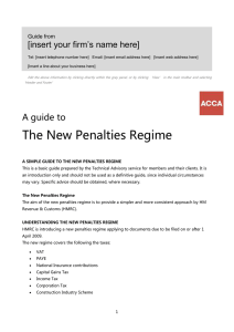 ACCA Guide to... the new penalties regime
