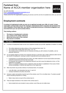 ACCA guide to... employment contracts