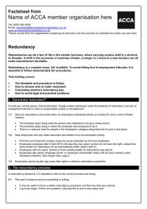 ACCA guide to... redundancy