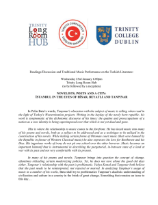 Readings/Discussion and Traditional Music Performance on the Turkish Literature: