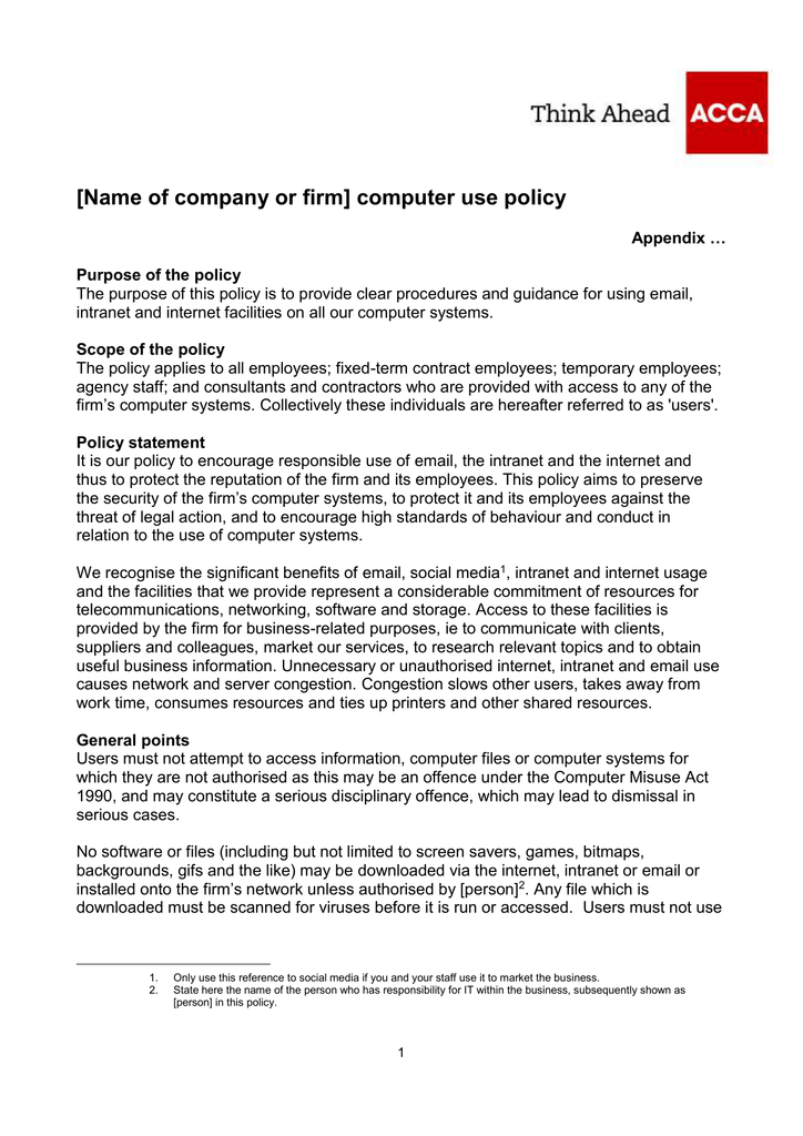Computer Use Policy