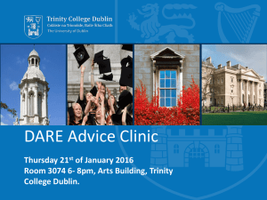 DARE Advice Clinic - 21st January, 2016 (PPT - 8MB)