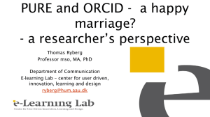 2016 3 ORCID and PURE a happy marriage