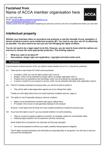 ACCA guide to... intellectual property