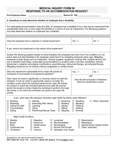 Medical Inquiry Form in Response to Accommodation Request