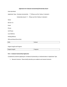 MFT Graduate Assistant Application Form