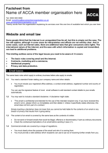 ACCA guide to... website and email law