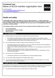 ACCA guide to... health and safety 
