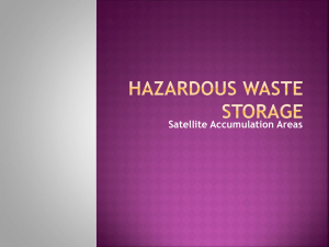 Hazardous Waste Storage (Satellite Accumulation)