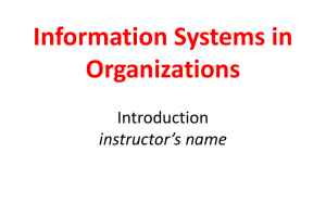 MIS2101 Course Introduction