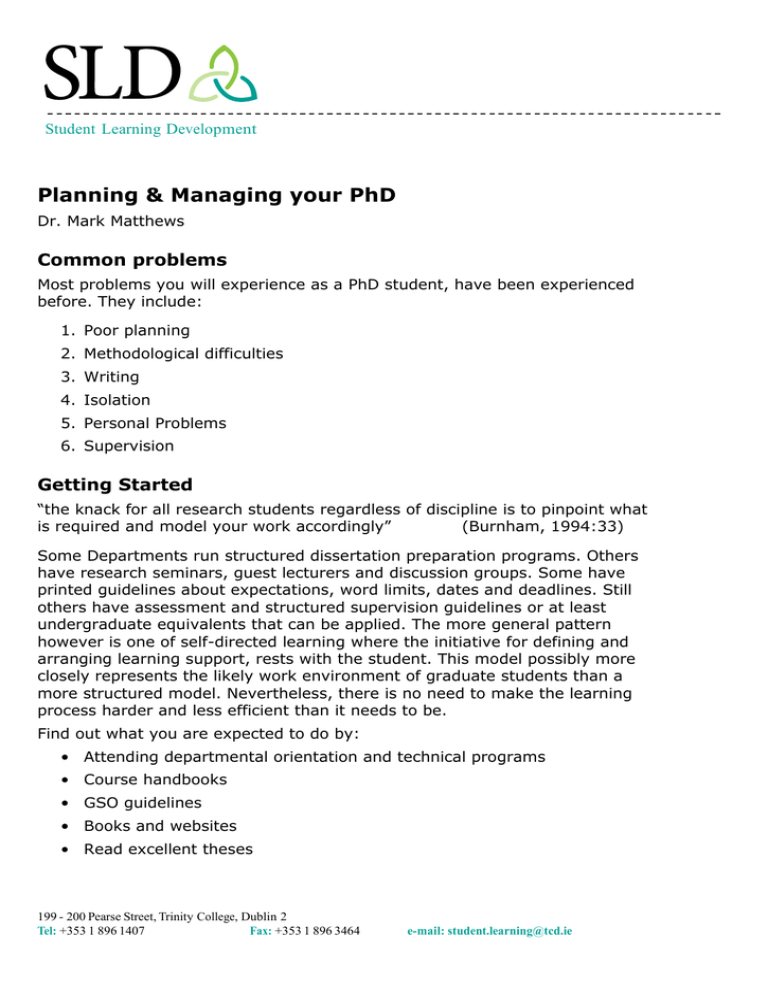 planning your phd hugh kearns