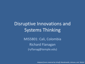 Disruptive Innovations