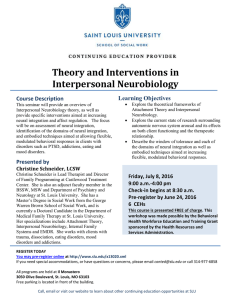 Theory and Interventions in Interpersonal Neurobiology
