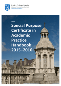 Special Purpose Certficiate in Academic Practice - Handbook - Hilary Term 2016 (Word Doc, 13060KB)