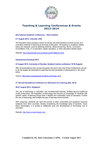 Download Teaching and Learning Events 2013-2014 (Word Doc, 122KB)