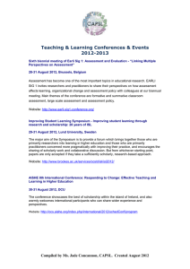 Download Teaching and Learning Events 2012-2013 (Word Doc, 131KB)