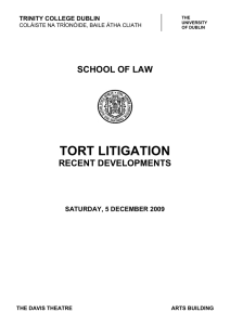 Tort Litigation: Recent Developments