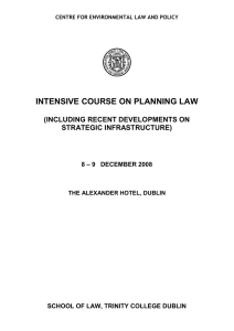Intensive Course on Planning Law